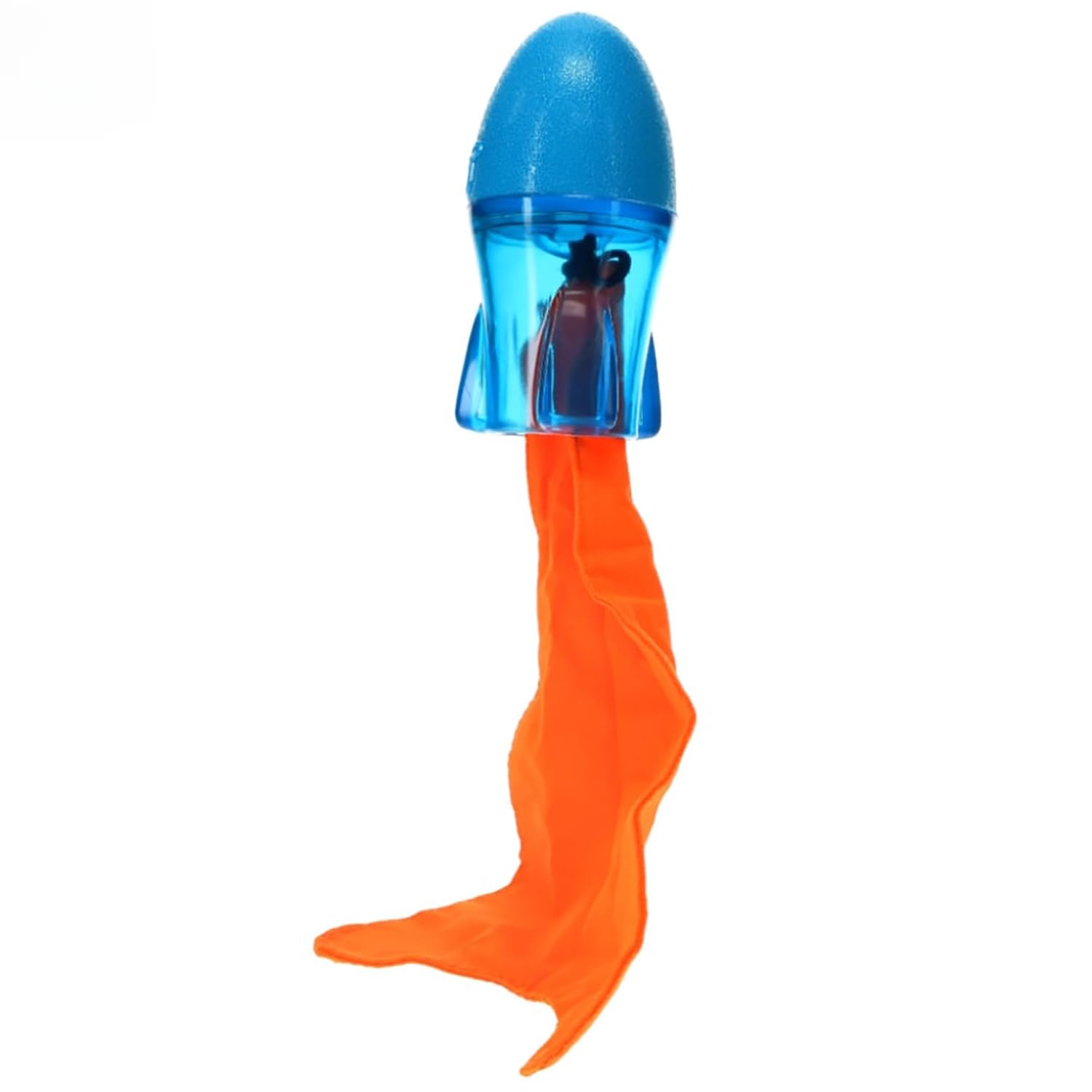 GURU Pet: Bonanza Rocket - Medium - Dog Toy, Blue & Orange, Hides & Dispenses Treats, Durable, Squeaks-Crinkles-Floats, Interact