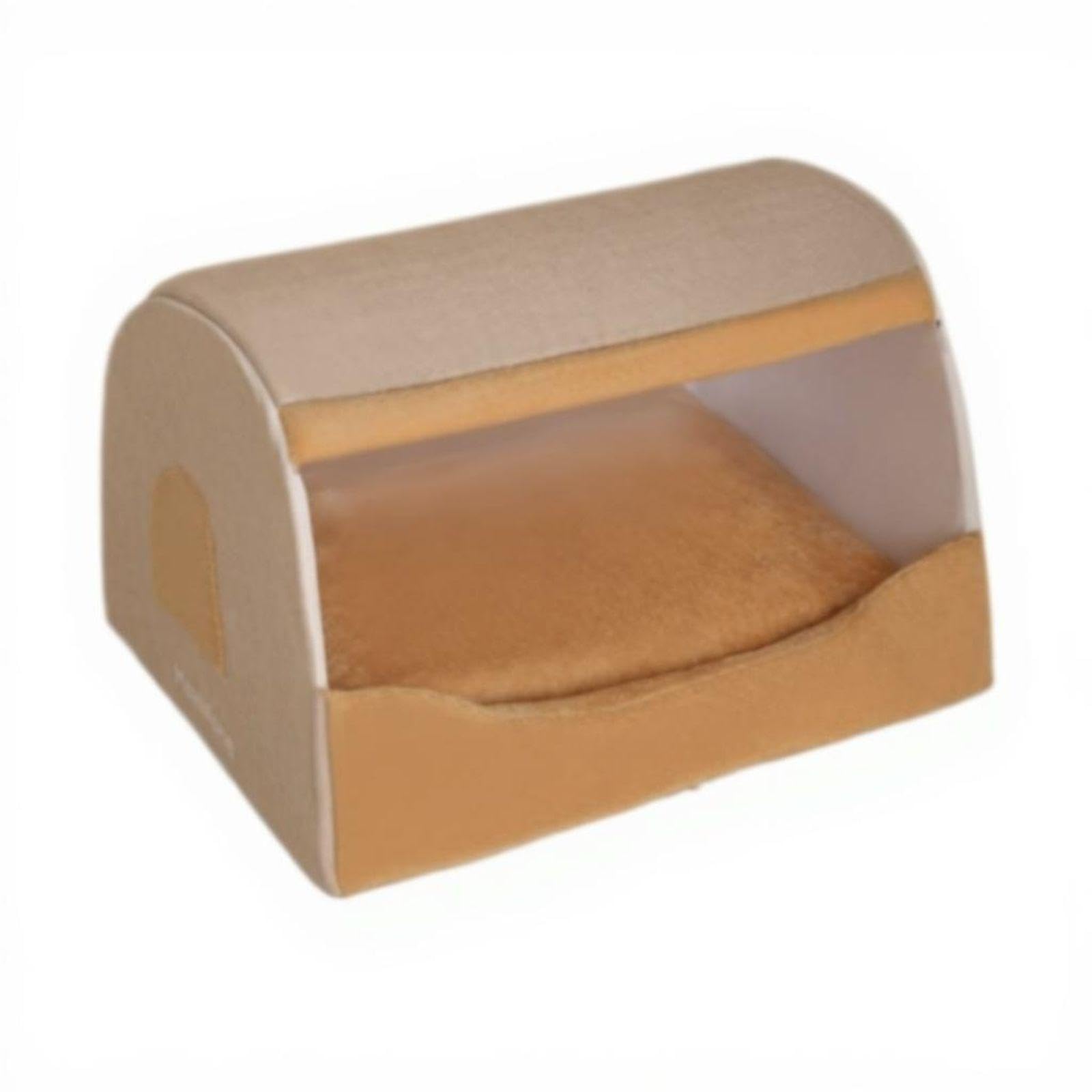 MERISHOPPDog House Bed, Insulated, Removable Cover, Indoor Snug Kennel for Moderate to Large Dogs Khaki Brown 55x43x40cm|Home & 