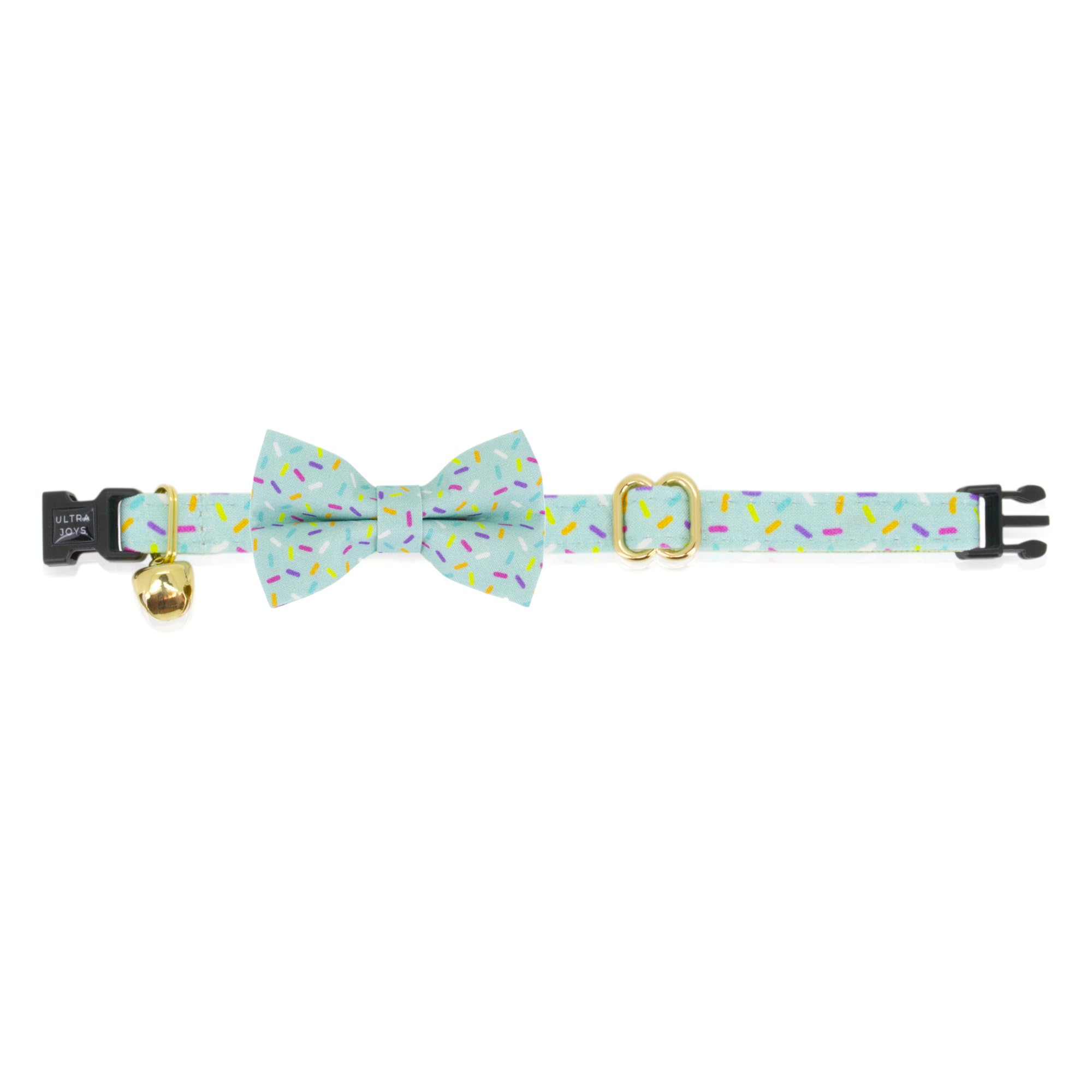 Ultra Joys Breakaway Cat Collar - Boy & Girl Kittens - Bell & Bowtie Birthday Small