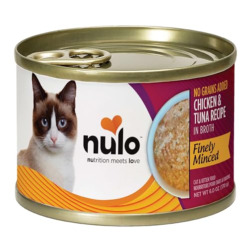 Nulo Finely Minced Chicken & Tuna Flavor Wet Canned Cat Food, 6.0 Ounce (Pack of 8)