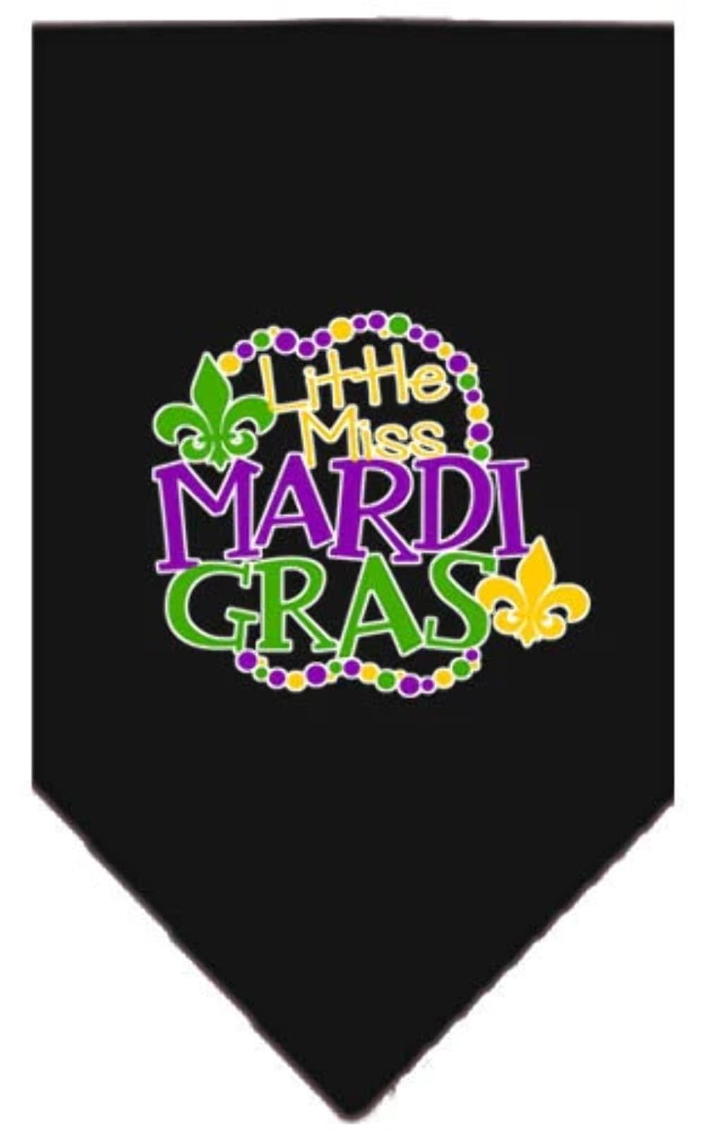 Mirage Pet Product Miss Mardi Gras Screen Print Mardi Gras Bandana Light Pink Large