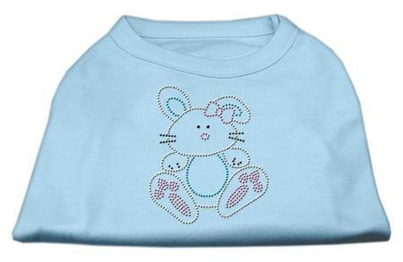 Mirage Pet Products Bunny Rhinestone Dog Shirt, X-Small, Bright Pink