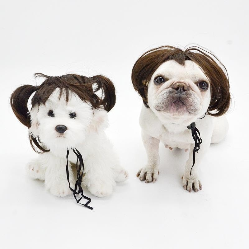 Spa Day Dog Costume Cosplay Wig, Curly Hair Pet Cat Wigs For Halloween Parties Dog Hats Wigs For Small Medium And Large Dogs Adjustable(Pet Head Circumference 8-27 Inches)