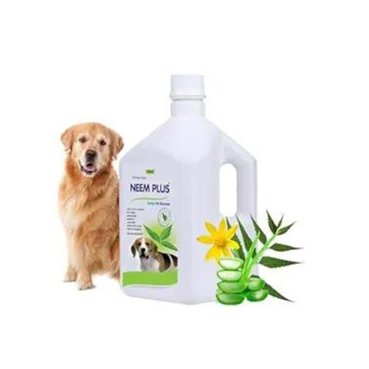 Pil Neem Plus Herbal Pet Shampoo 1000Ml | Puppy Safe | Anti-Fungal, Anti-Ticks And Fleas, Antibacterial, Antiseptic & Ph Balance