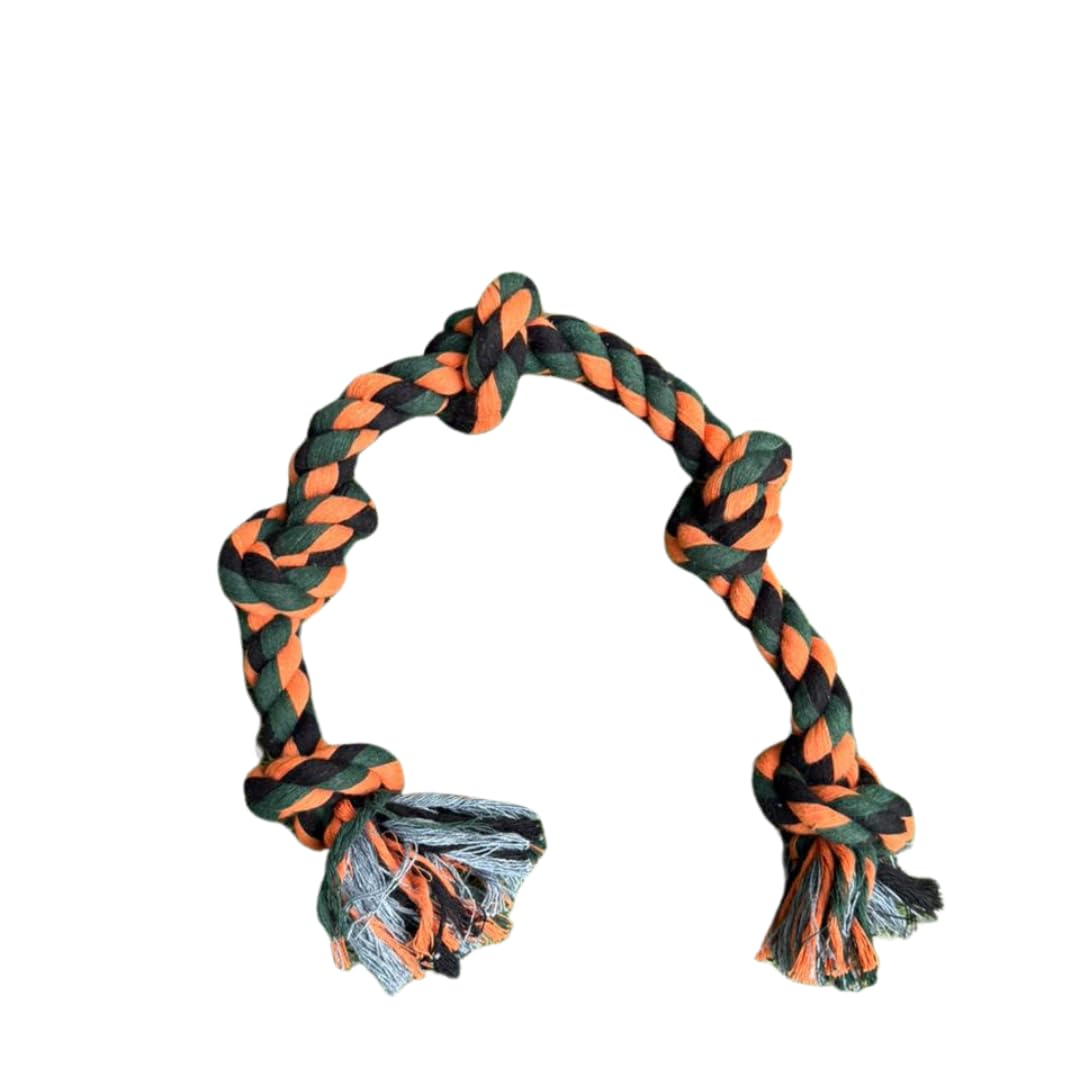 Healing Leaf 100% Cotton Dog Rope Toy For Agressive Chewers,Tug Of War Large Dog Toys With Knots,Durable Cotton Rope Dog Chew To