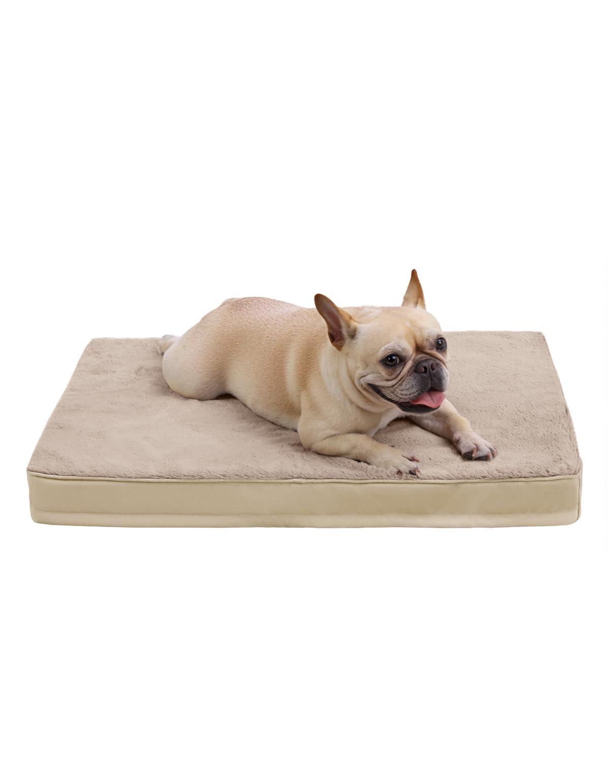 KSIIA Orthopedic Dog Bed Crate Waterproof Pet Mats for Extra Large Dogs Deluxe Plush Washable Pet Bed with Egg Crate Foam & Remo