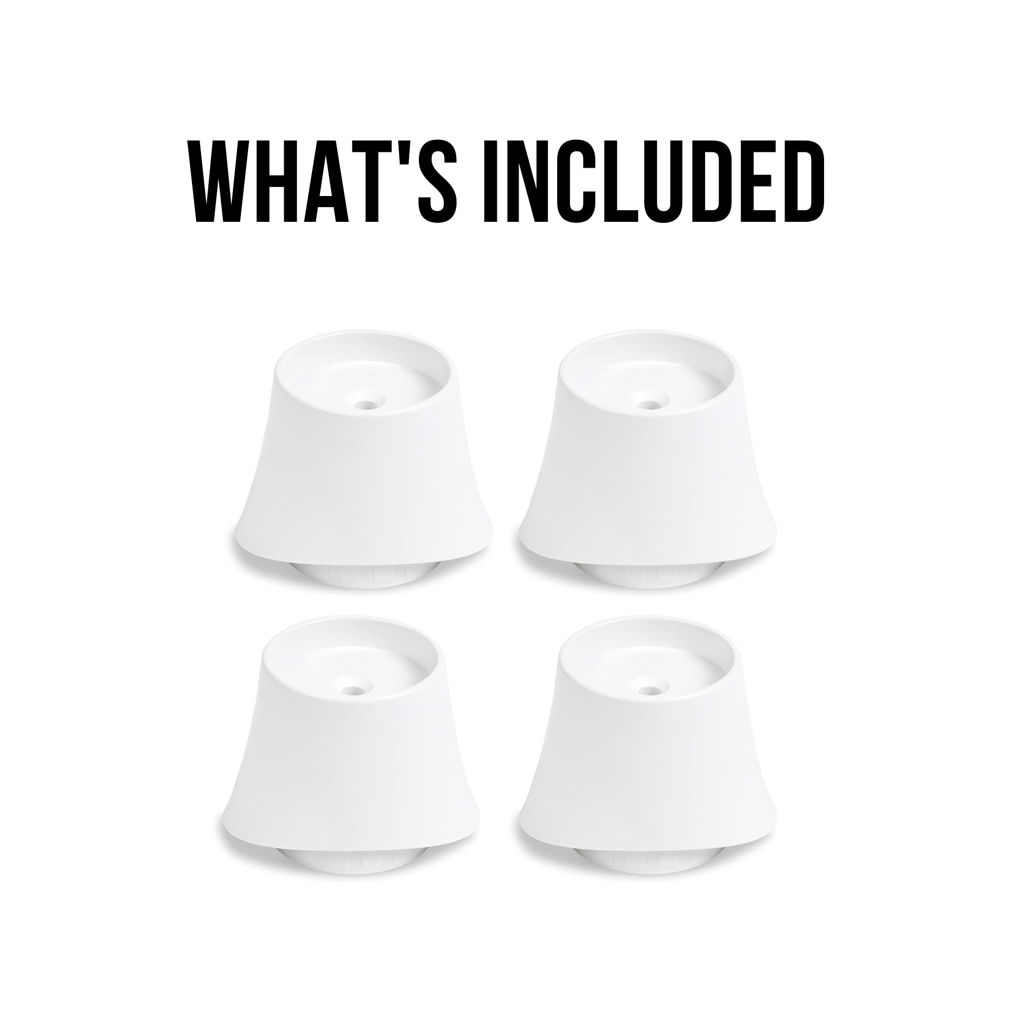 Wall Nanny Baby Gate 4 Inch Extension Accessories - 4 Pack, White, Model 2"Cone, Made in USA