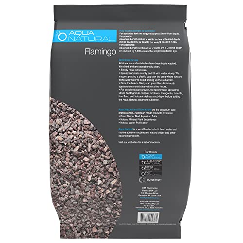 Aqua Natural Flamingo 10Lb Gravel Substrate For Aquascaping, Aquariums, Vivariums And Terrariums 4-6Mm, Rose Pink
