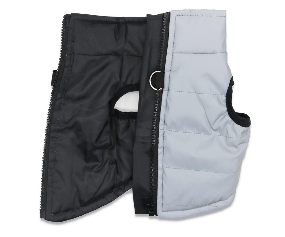 Small Dog Coats Warm Winter Pet Coat Dog Jackets Puppy Cold Weather Clothes For Dogs, Grey, Xl