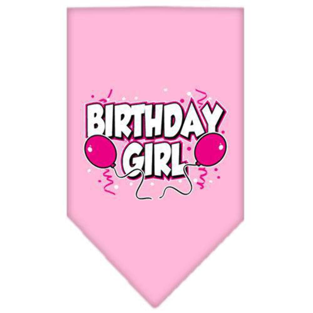 Mirage Pet Products Birthday Girl Screen Print Bandana for Pets, Large, Cocoa