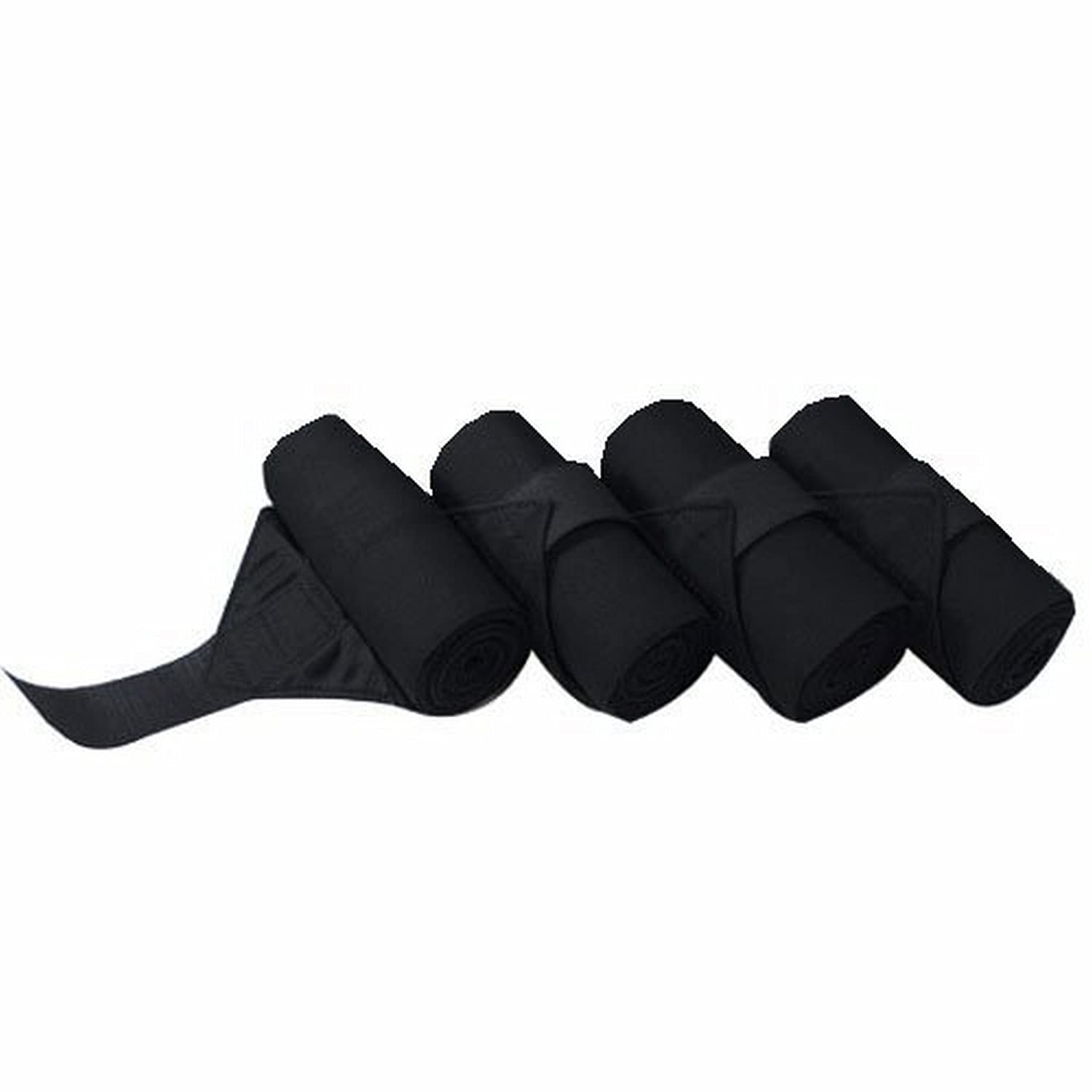 Intrepid International Standing Bandages, X-Long, 6-Inch Wide by 12-Foot Long, Set of 4, Black