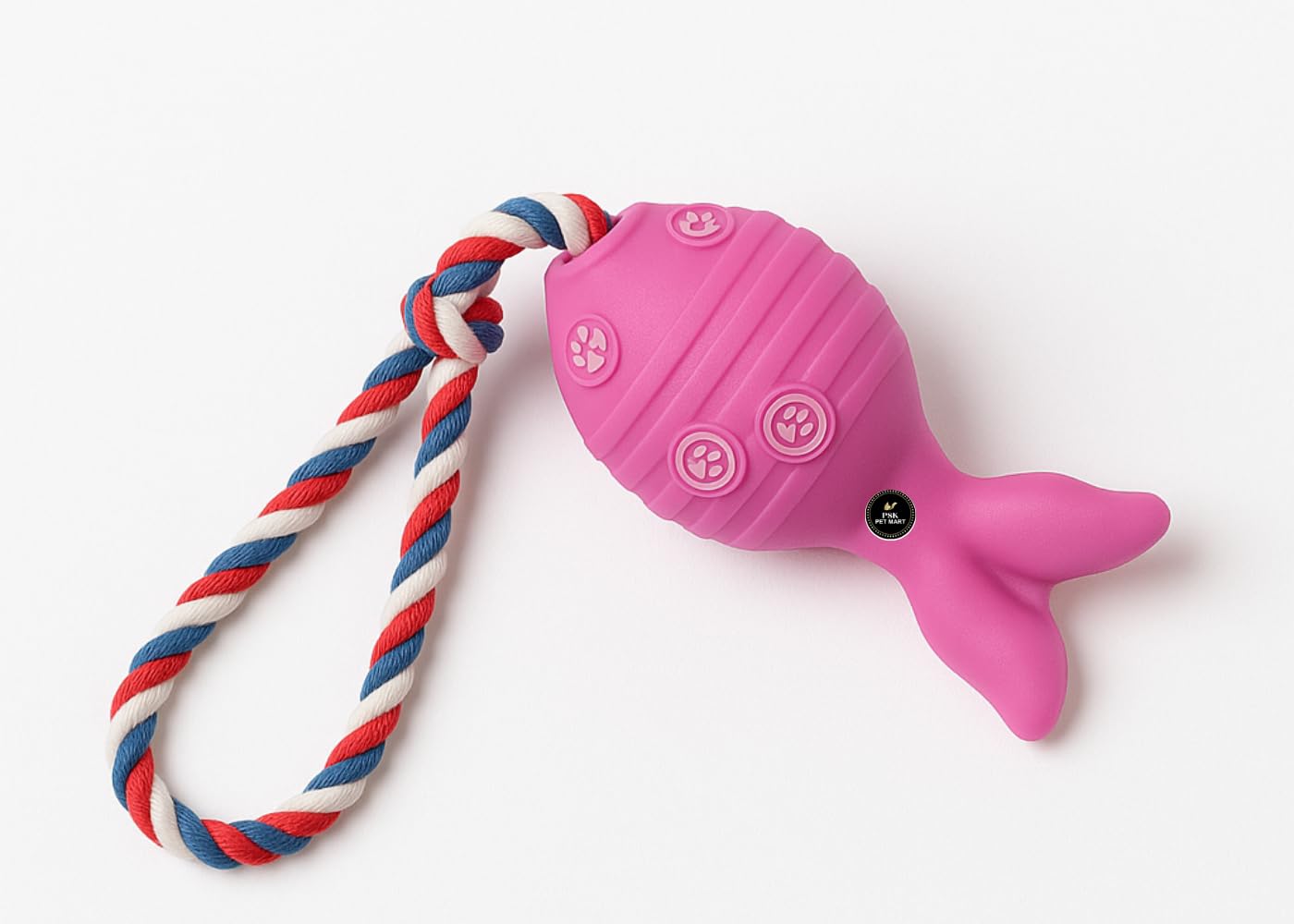 Psk Pet Mart Durable Clownfish Dog Teething Toy | Squeaky Chew Toy For Puppies & Adult Dogs | ToothCleaning Toy For Aggressive 