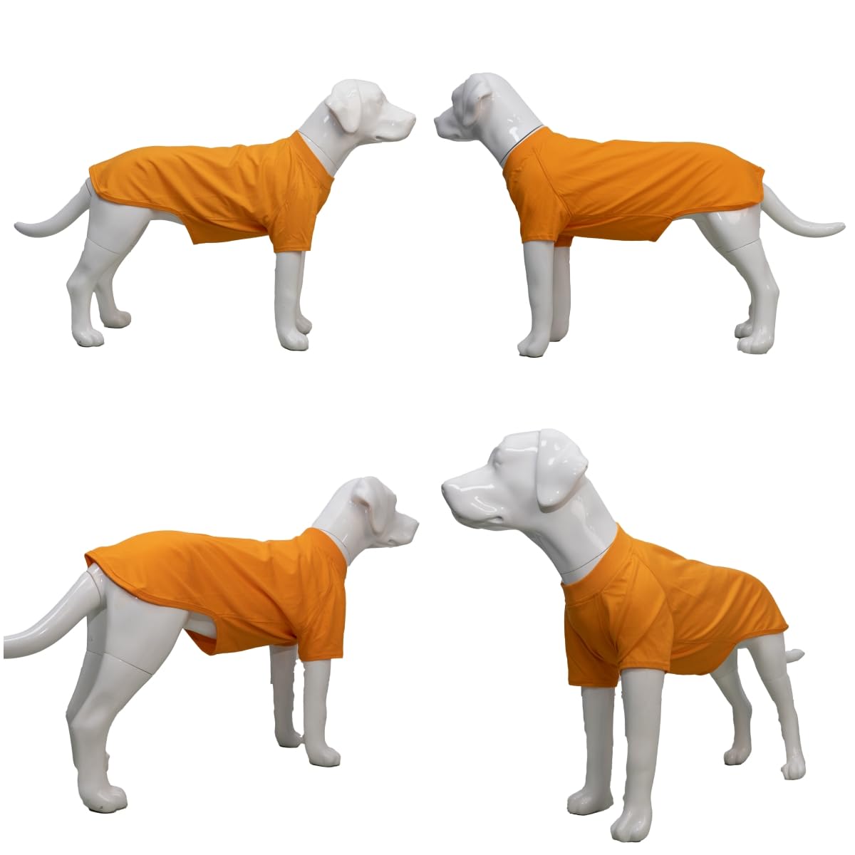 Lovelonglong Pet Clothing Dog Costumes Basic Blank T-Shirt Tee Shirts For Medium Large Dogs Orange Xxl+