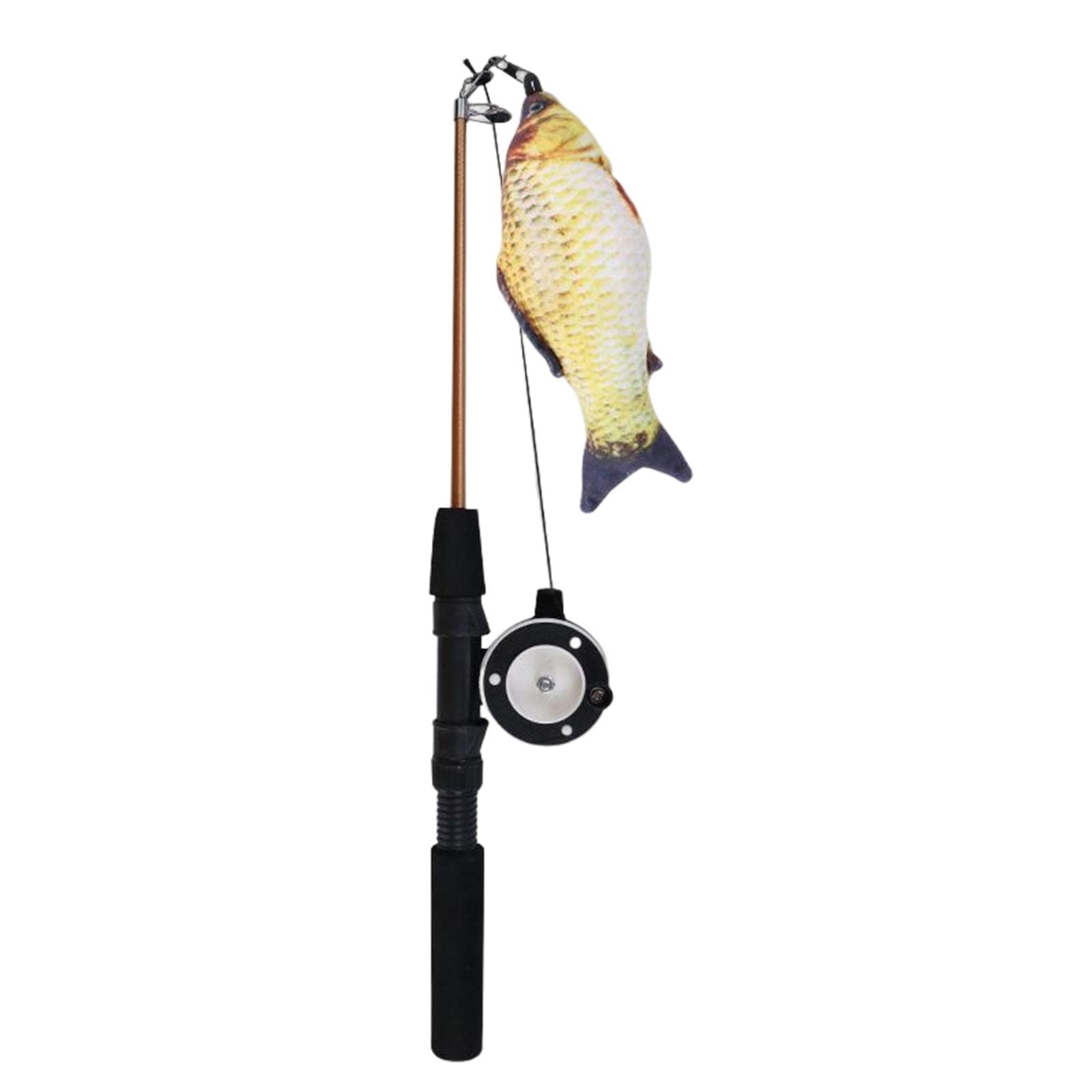 Ecomistiq Cat Teaser Wand Toy Adjustable Training Interactive Retractable Fishing Pole Crucian Carp| Toys| Supplies |Pet