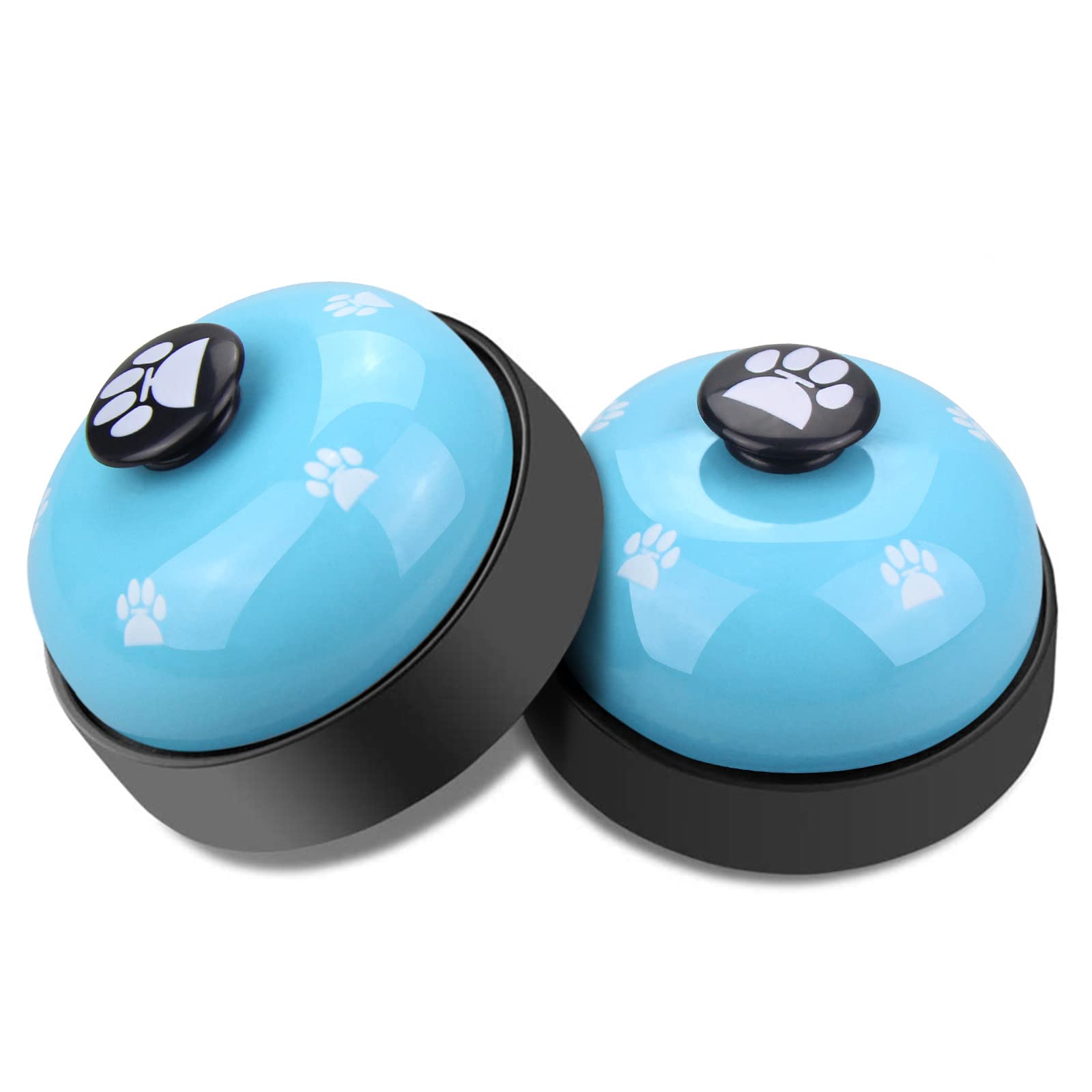 Comsmart Dog Potty Training Bells, 2 Metal Dog Paw Print Pet Bells With Non-Skid Rubber Base For Dog Cat Puppy Kitten Potty Trai