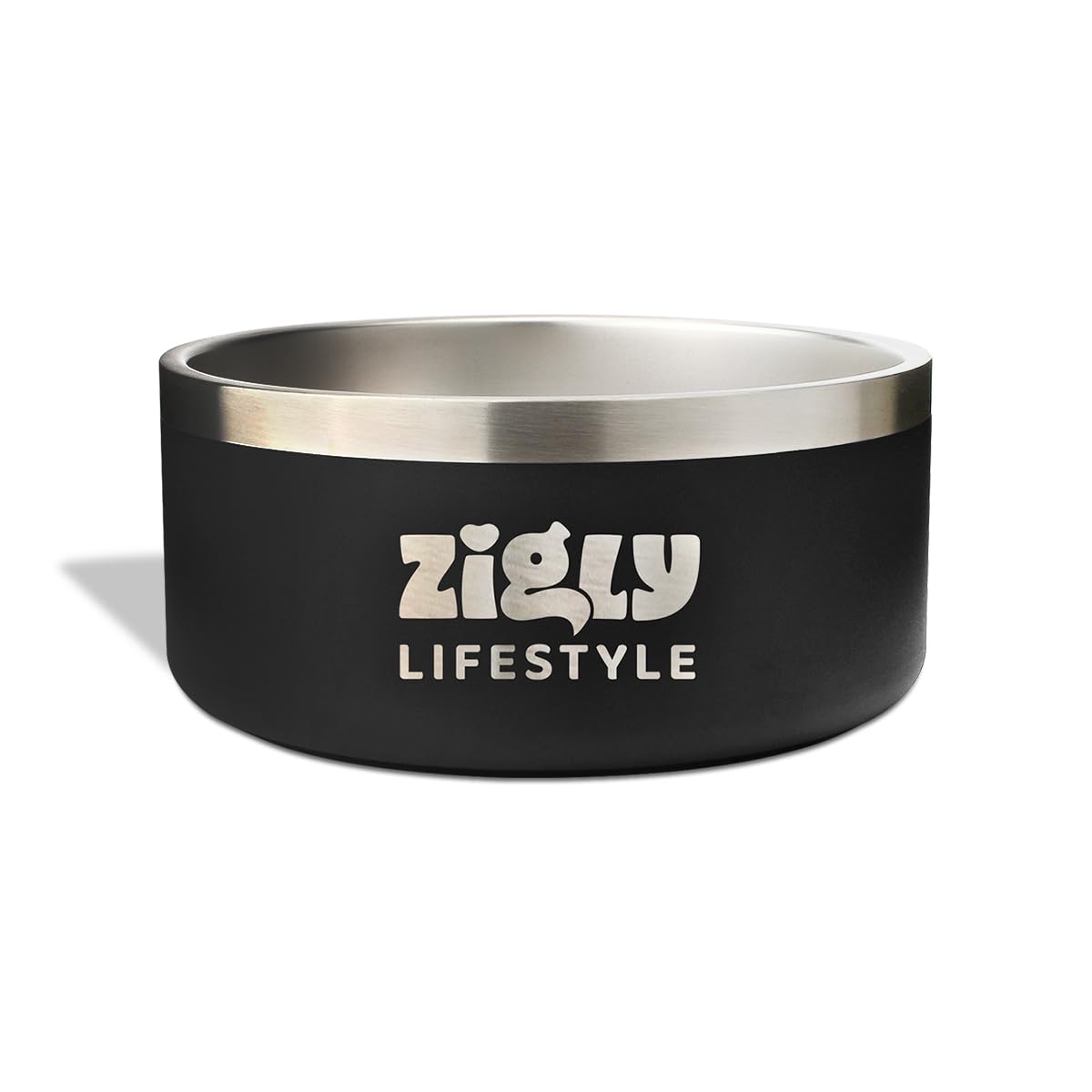 Zigly Lifestyle Double Walled Stainless Steel Dog Bowl For Large Breeds | Insulated Food & Water Bowl With AntiSkid Base | Rust