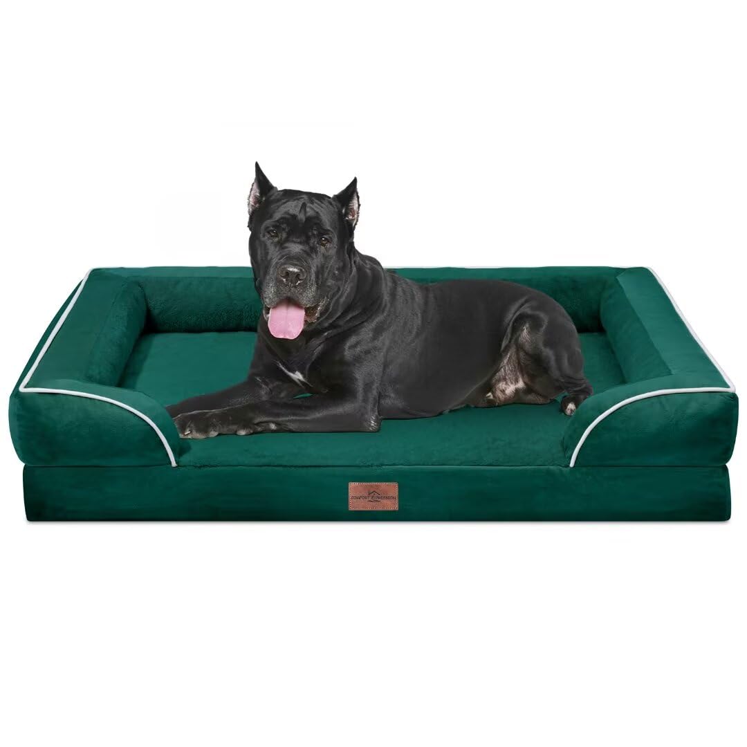 Comfort Expression Orthopedic Dog Bed Waterproof, Xxl Dog Beds For Oversized Dogs, Washable Dog Sofa Bed With Removable Cover & Non-Slip Bottom(Xx-Large,Emerald)