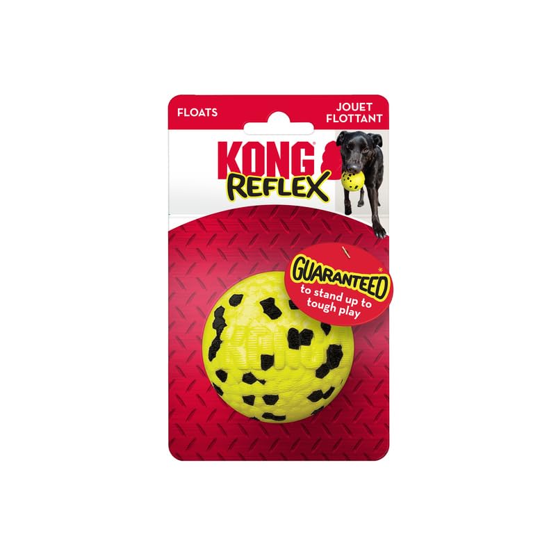 Kong Reflex Ball Durable Flexible Bounce Dog Toy (Large)