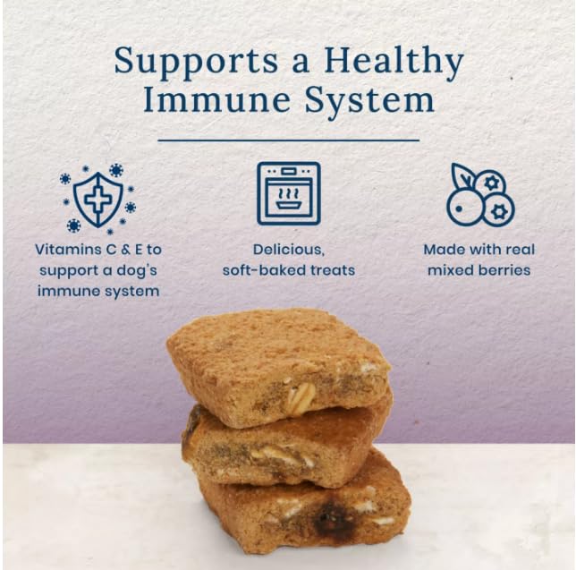 Blue Buffalo BeneBars Immune Support Dog Treats with Vitamins C & E, Made with Natural Ingredients, USA Chicken & Mixed Berries,