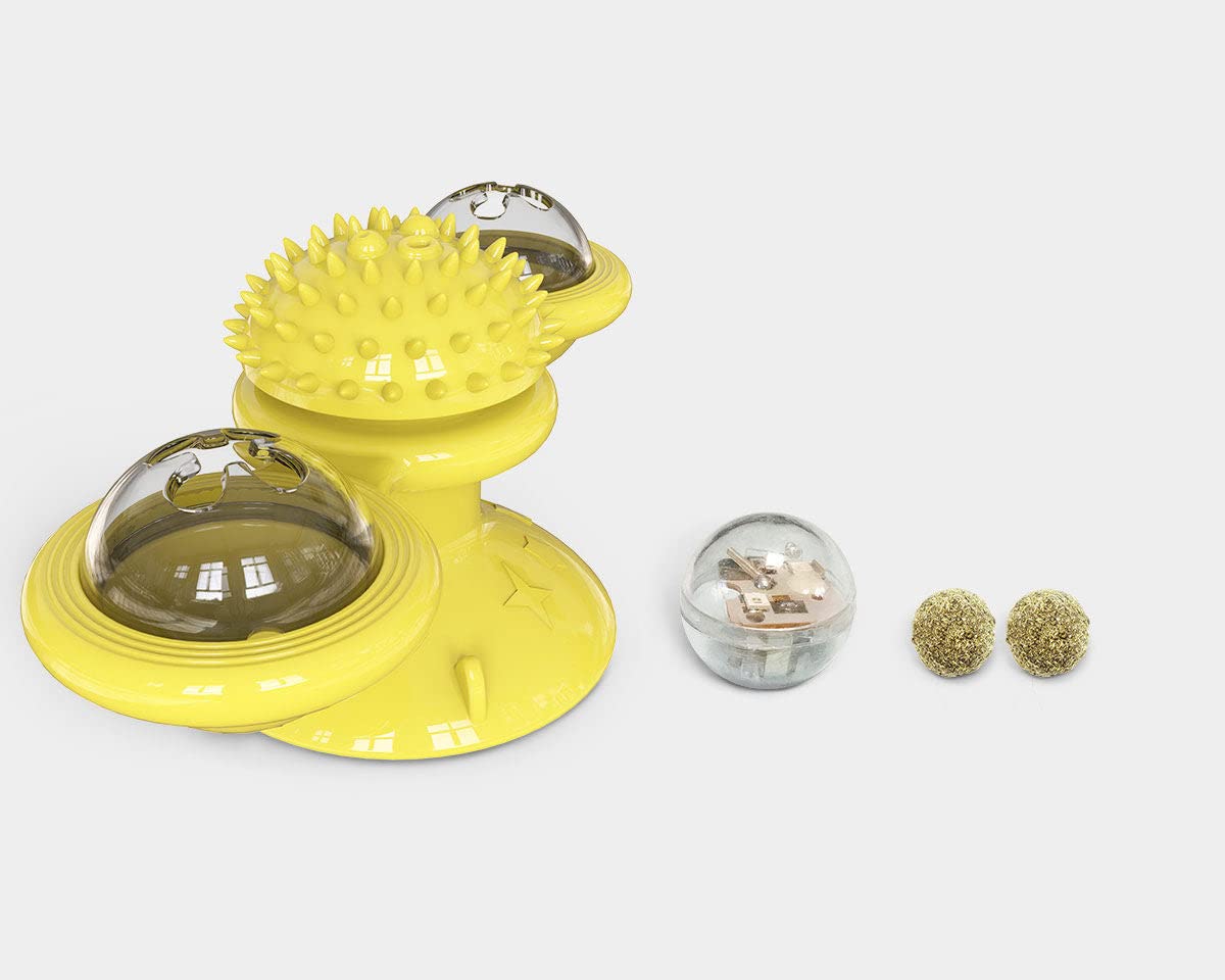 Pet Life A Windmill Rotating Suction Cup Spinning Cat Toy