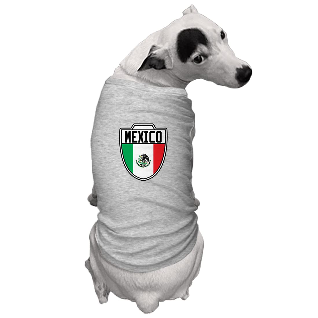 Mexico - Country Soccer Crest Dog Shirt (Light Gray, X-Small)