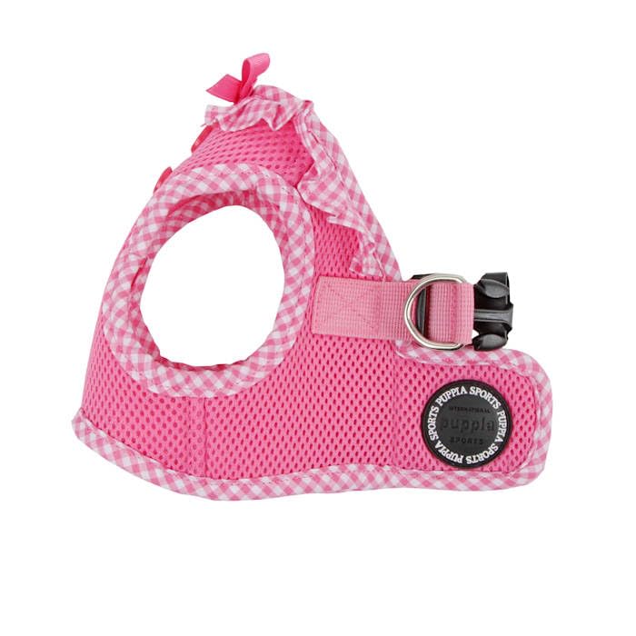 Puppia Vivien Vest Dog Harness Step-In All Season Mesh Cute No Pull No Choke Walking Training For Small Dog, Pink, Small