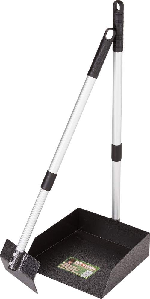 Precision Pet Little Stinker Heavy Duty Pooper Scoop, Extendable Handle, Small, Silver/Black, Model PN66200-KW