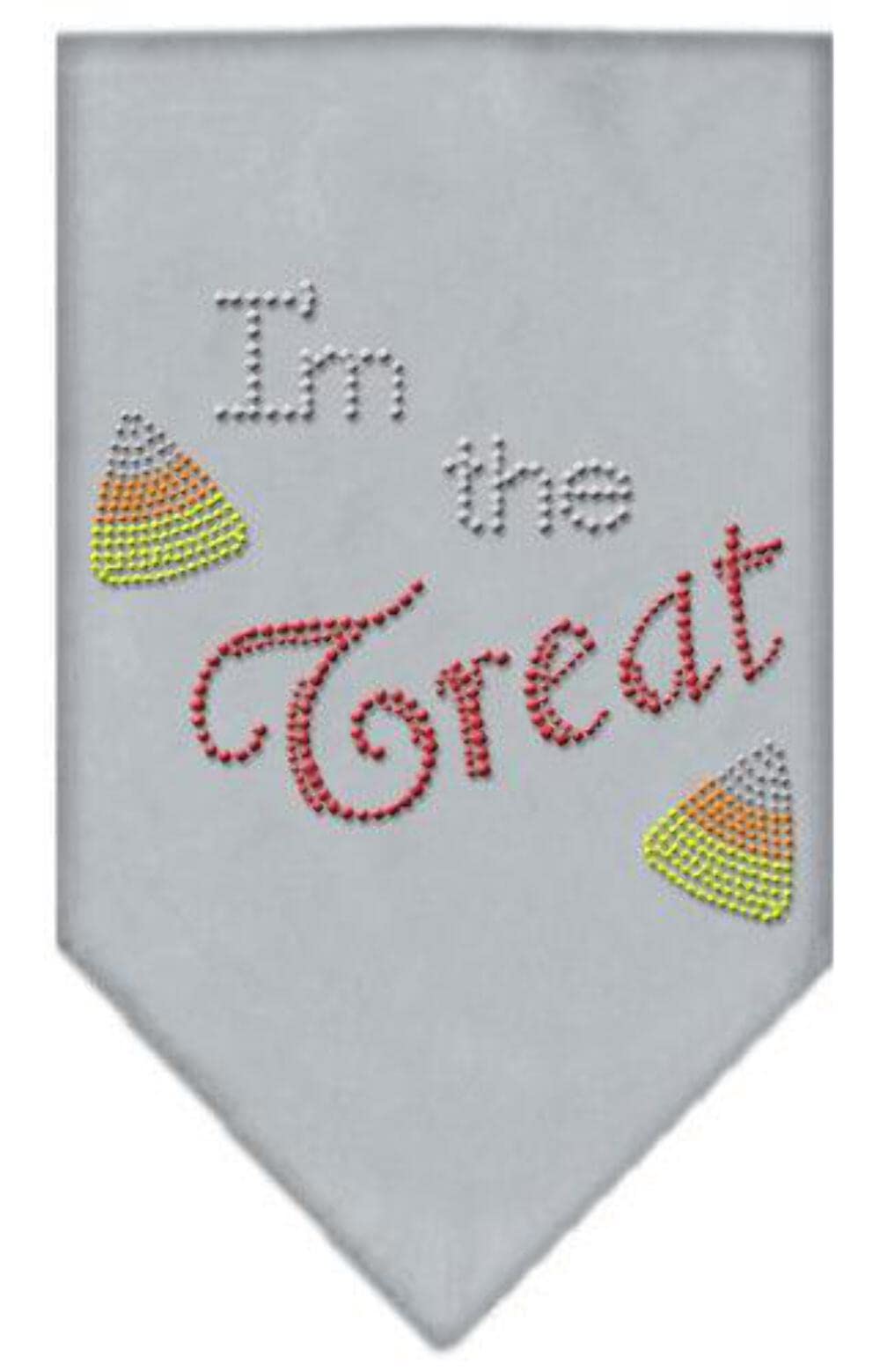 Halloween Pet and Dog Bandana Rhinestone, "I'm The Treat" Black Large