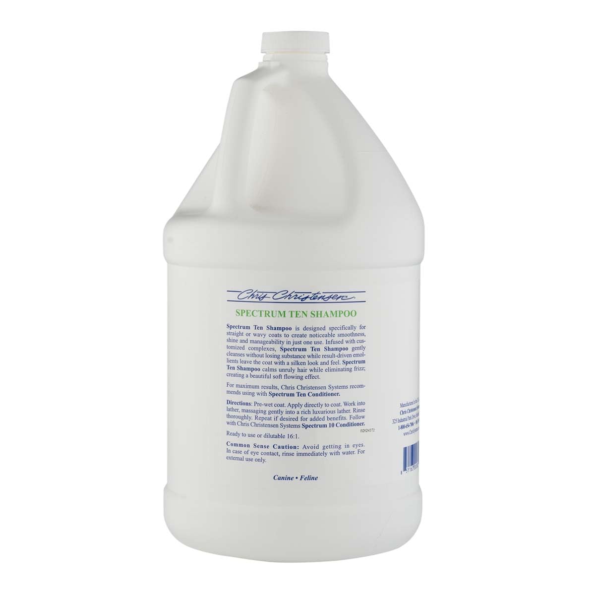 Chris Christensen Spectrum Ten Dog Shampoo, Groom Like A Professional, Gentle Cleansing, Gorgeous Shine, Made In Usa, 3.8L