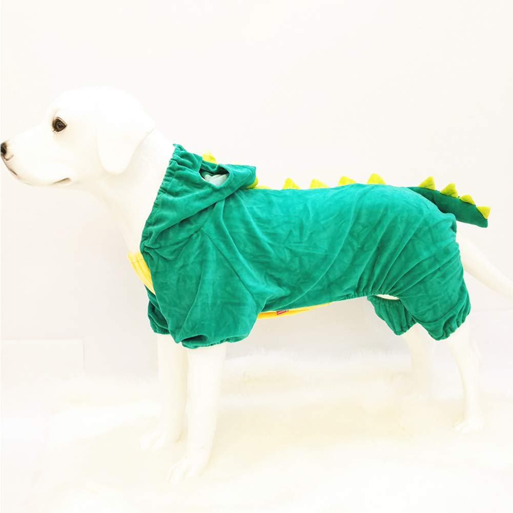 Nacoco Dog Dinosaur Design Costume Green Pet Clothes For Medium & Large Dog (Green, Xxxxl)