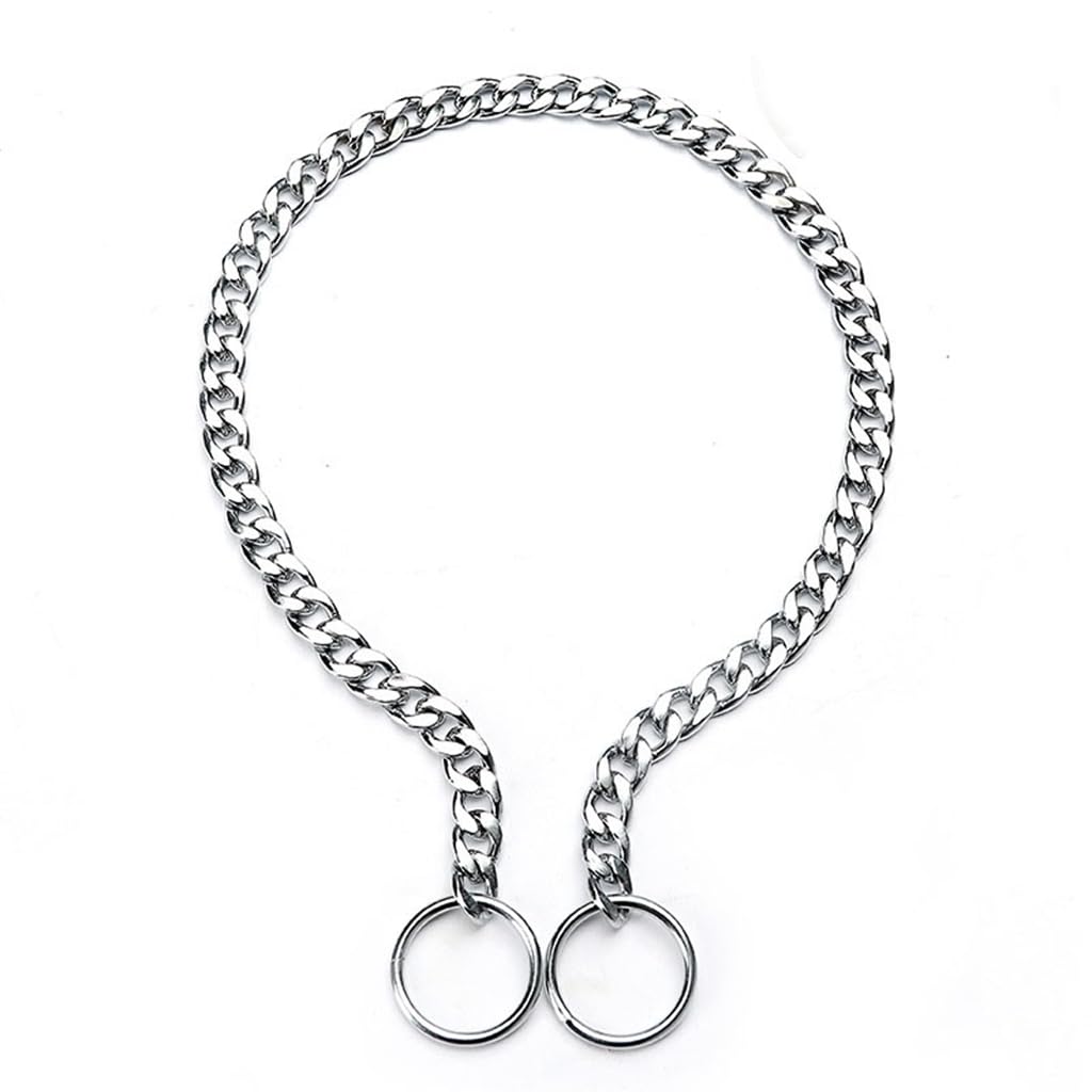 Dog Choker Collar Medium, Dogs Chain Collars Slip P Chain Choke Metal Link Training Heavy Duty Martingale Dog Collar For Xs Smal
