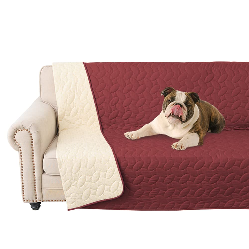 Ameritex Pet Bed Cover Dog Bed Blanket for Sofa and Furniture Waterproof New Pattern Design (52x82 Inch, Burgundy)