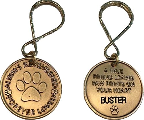 Personalized Pet Name Memorial Keychain Engraved Always Remembered Forever Loved Token