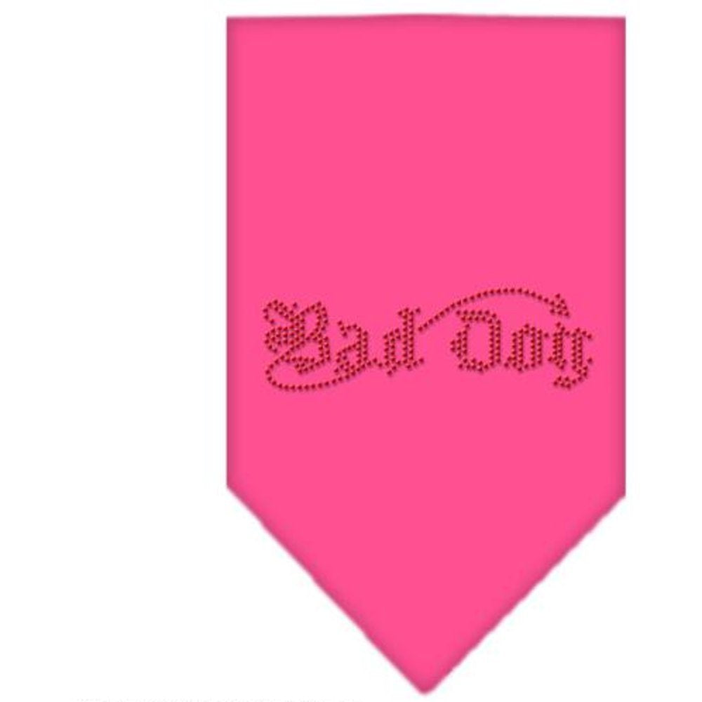 Mirage Pet Products Bad Dog Rhinestone Bandana, Small, Bright Pink