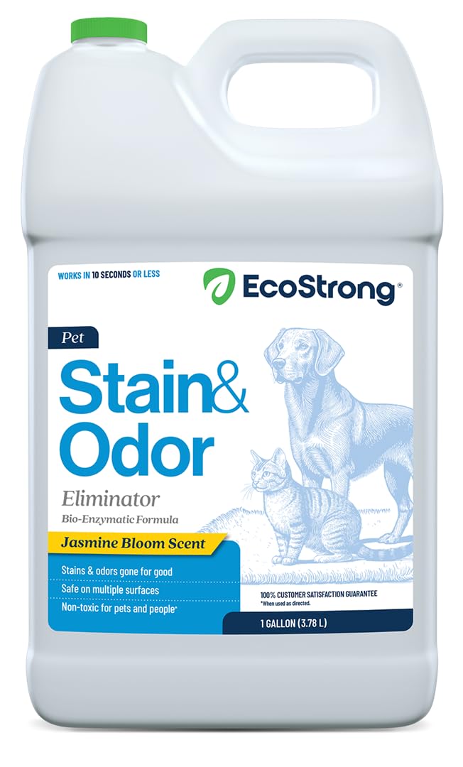 Eco Strong Pet Stain and Odor Remover - Pet Odor Eliminator, Urine Destroyer for Dogs, Pet Urine Enzyme Cleaner | Jasmine Bloom 