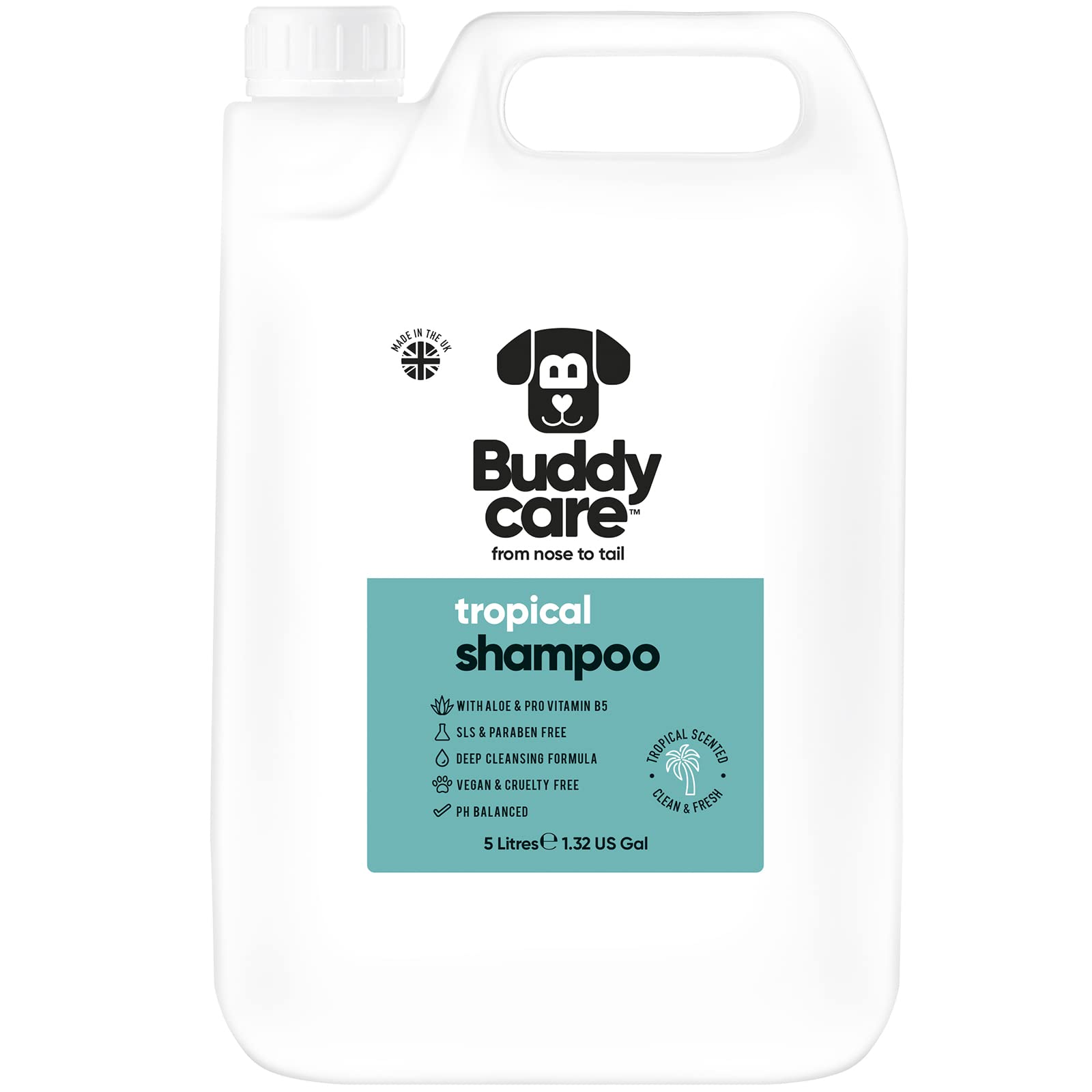 Tropical Dog Shampoo By Buddycare | Deep Cleansing Shampoo For Dogs | Tropical Scented | With Aloe Vera And Pro Vitamin B5 (169.