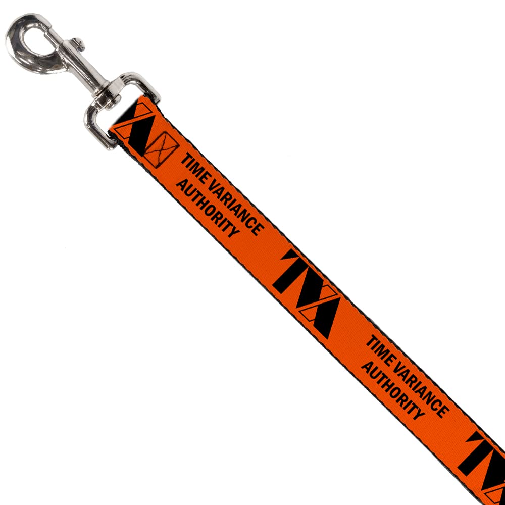 Dog Leash Loki Series Tva Time Variance Authority Text Orange Black 4 Feet Long 1.5 Inch Wide