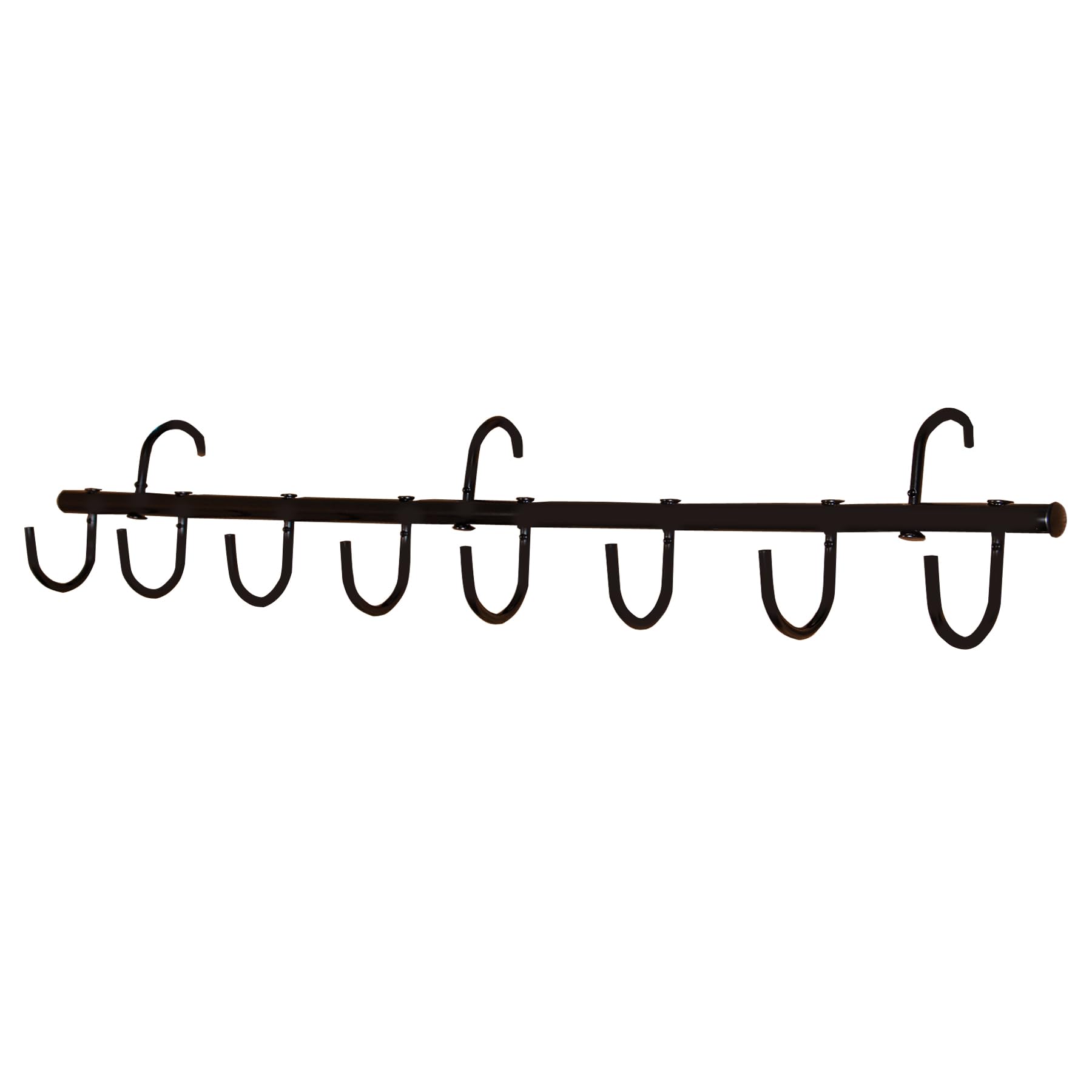 Easy-Up 8 Hook Tack Rack | Versatile And Organized Storage | Heavy Gauge Steel With Black Satin Finish | Fits Over Stall Or Trai