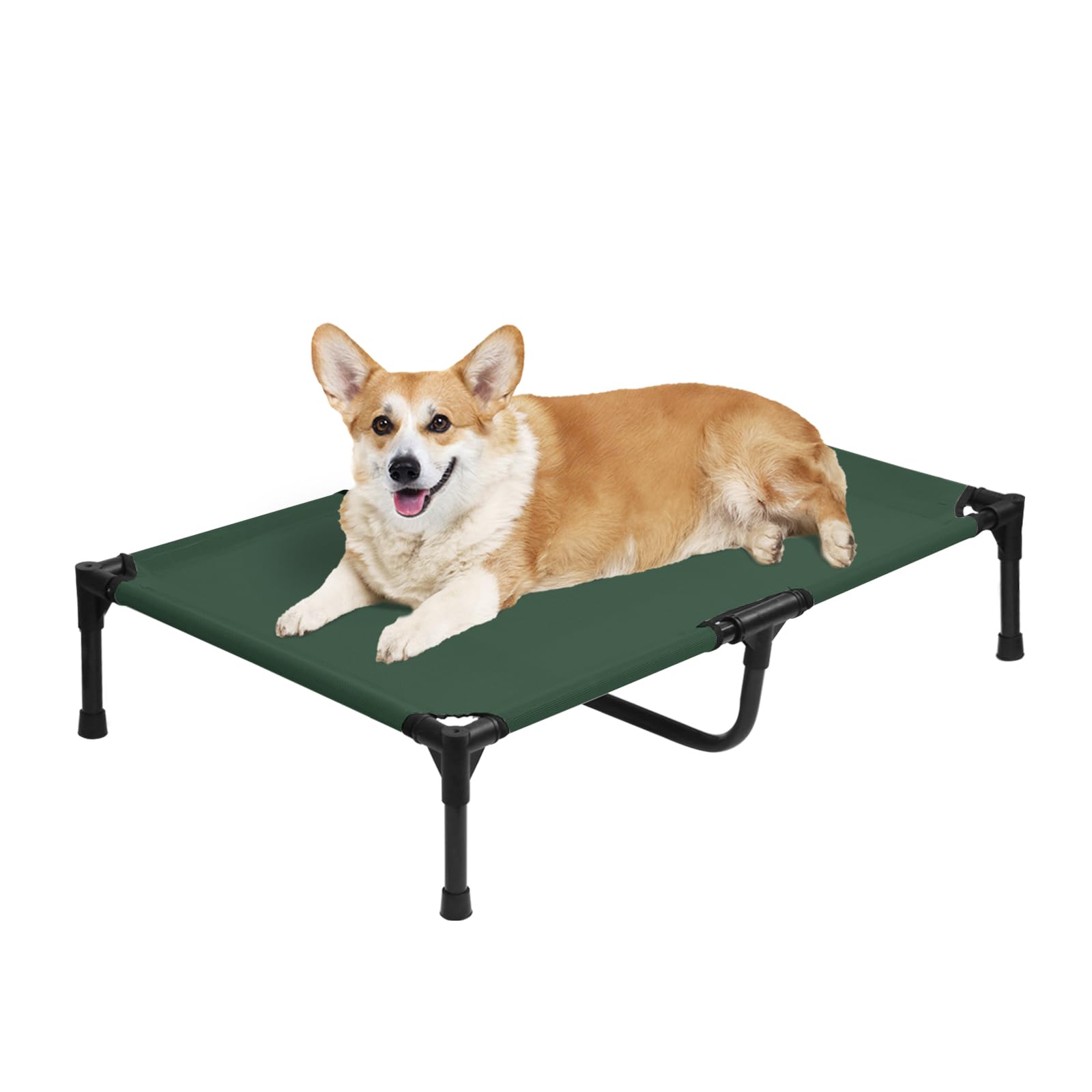 Outdoor Elevated Dog Beds Medium Sized Dog, Cooling Raised Dogs Cots Bed With Breathable Mesh, Portable Lifted Pet Hammock, Non-