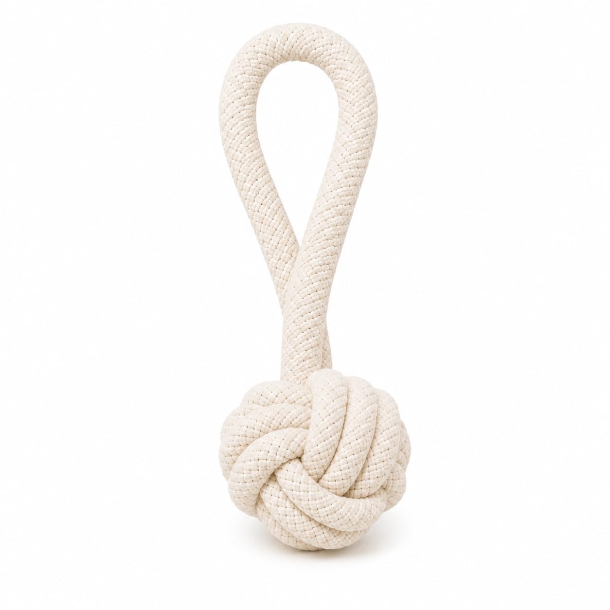 Kipenzi Cotton Ball Rope Toy | 100% Natural Cotton Rope Chew Toy For Aggressive Chewers | Interactive Tug Of War & Teeth Cleanin