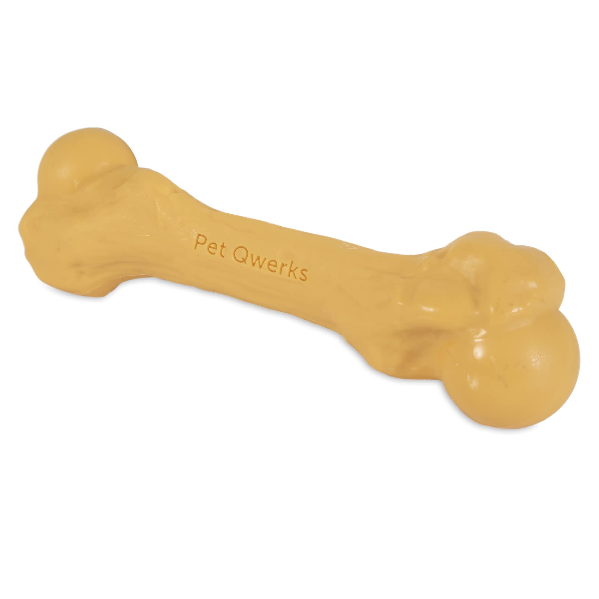 Pet Qwerks Zombie BarkBone - Nylon Dog Bone for Moderate Chewers - Cheddar Cheese Flavor - 9.5