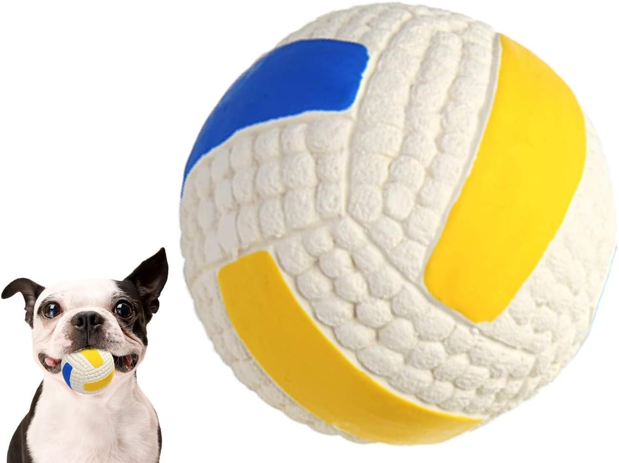 Woofy Dogs Squeaky Sound Interactive Ball Toy Natural Latex Rubber Soft & Durable chew Toy Playing Ball for Puppy, Small and Med