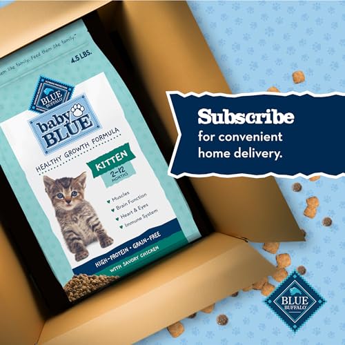 Blue Buffalo Baby BLUE Natural Grain-Free Dry Food for Kittens, Healthy Growth Formula with DHA, High-Protein Savory Chicken Rec