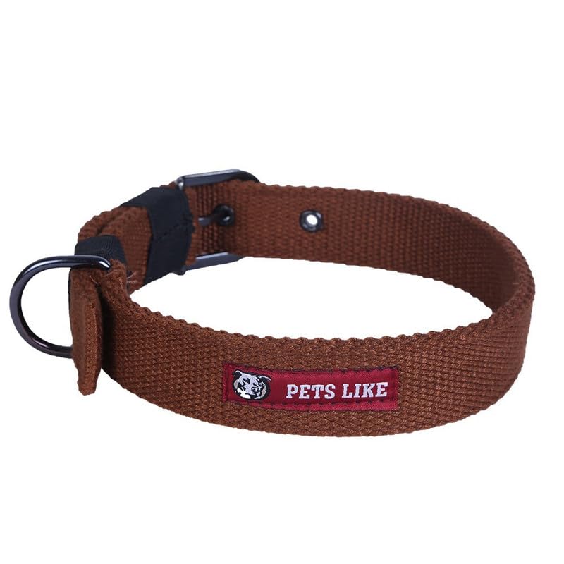 Pets Like Dog Spun Poly Collar Brown(20Mm)