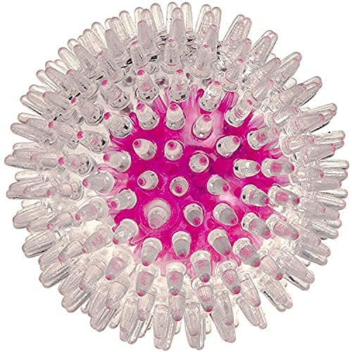 RvPaws Dog Toy Large Size Spike Ball Chew Toy (Ball Inside Ball) with Solid Squeaky Sound Good for Large Size Breed Dogs and Med