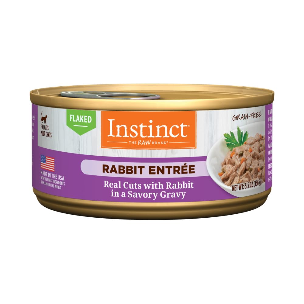Instinct Flaked Rabbit Entr  e Wet Cat Food 5.5 oz. Can