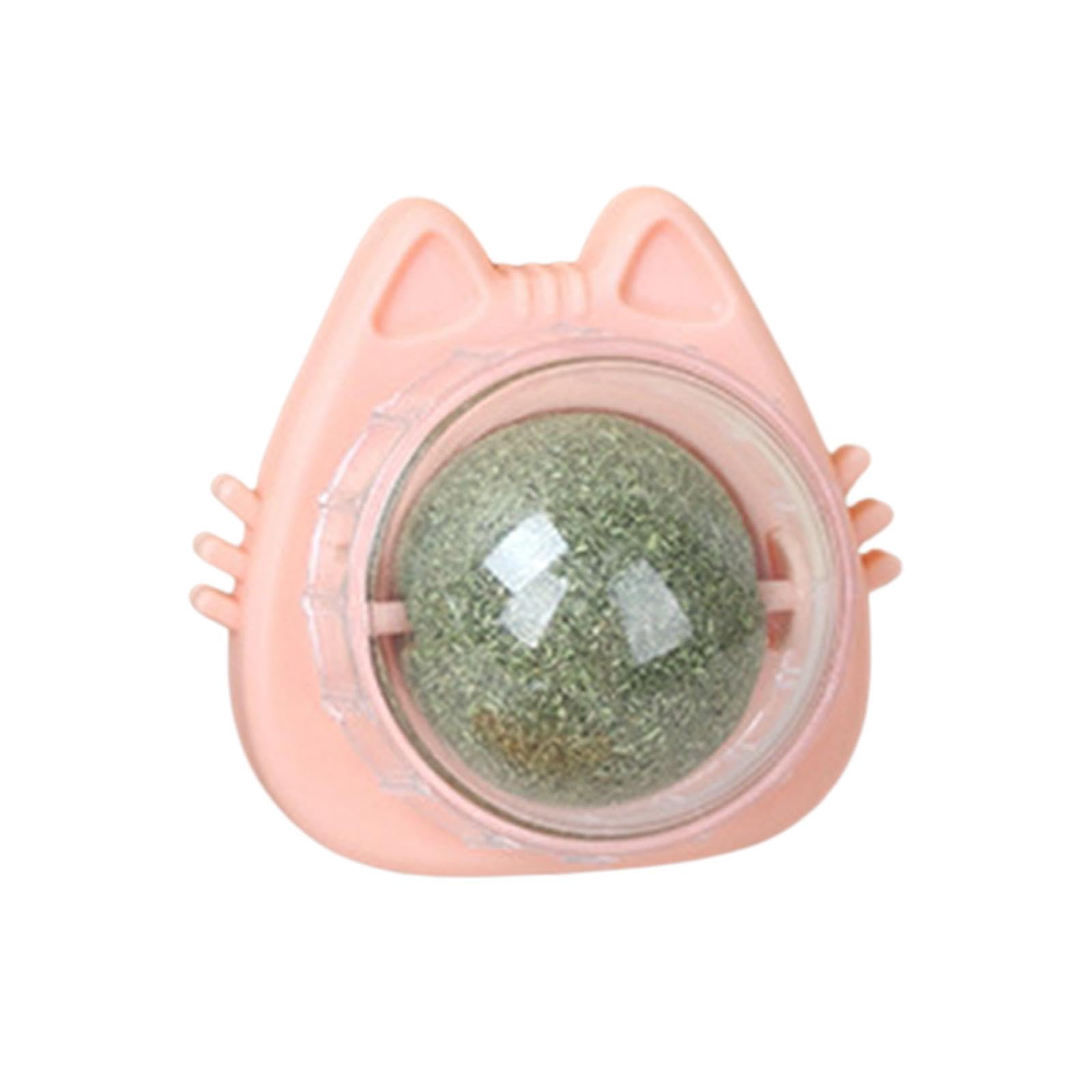 Zoomella Catnip Balls For Cats Wall Rotatable Catnip Roller Ball Interactive Cat Toys Pink|Pet Supplies |Cat Grass & Loose Catni