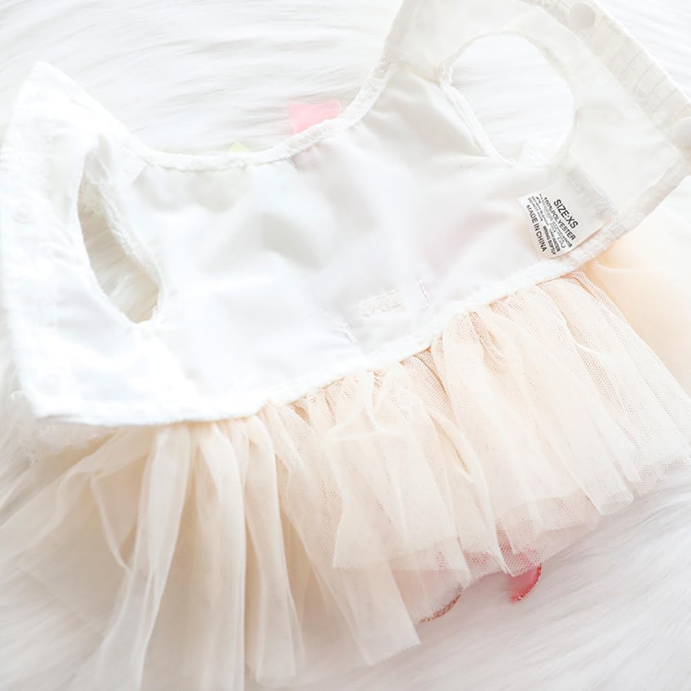 Marupet Fashion Sweet Puppy Dog Blingbling Princess Skirt Pet Dog Lace Cake Camisole Tutu Dress D-Pink Xs