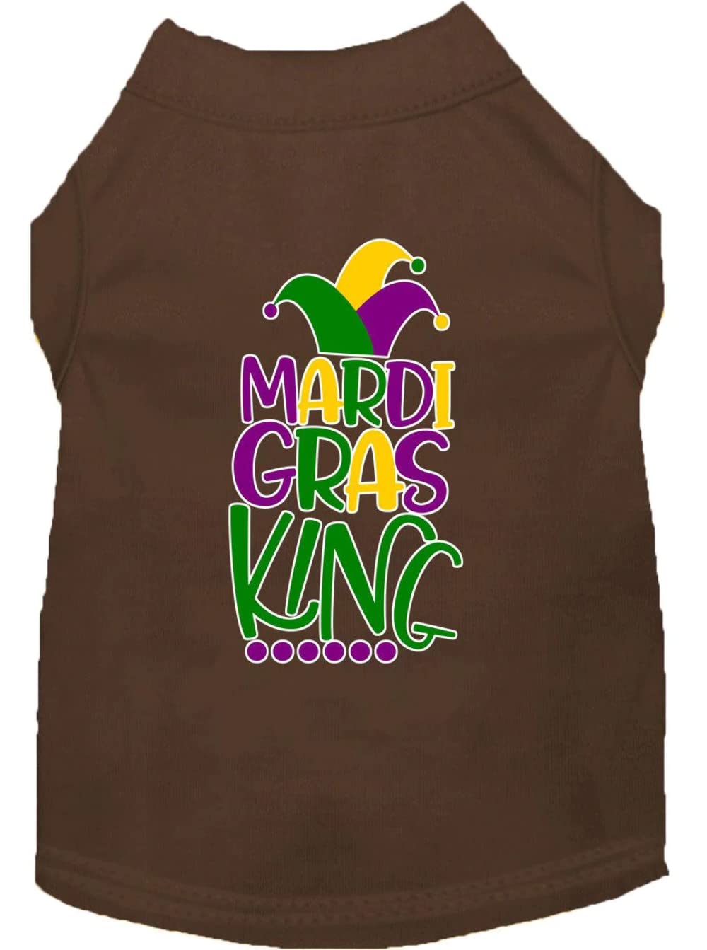 Mirage Pet Product Mardi Gras King Screen Print Mardi Gras Dog Shirt Yellow XXXL