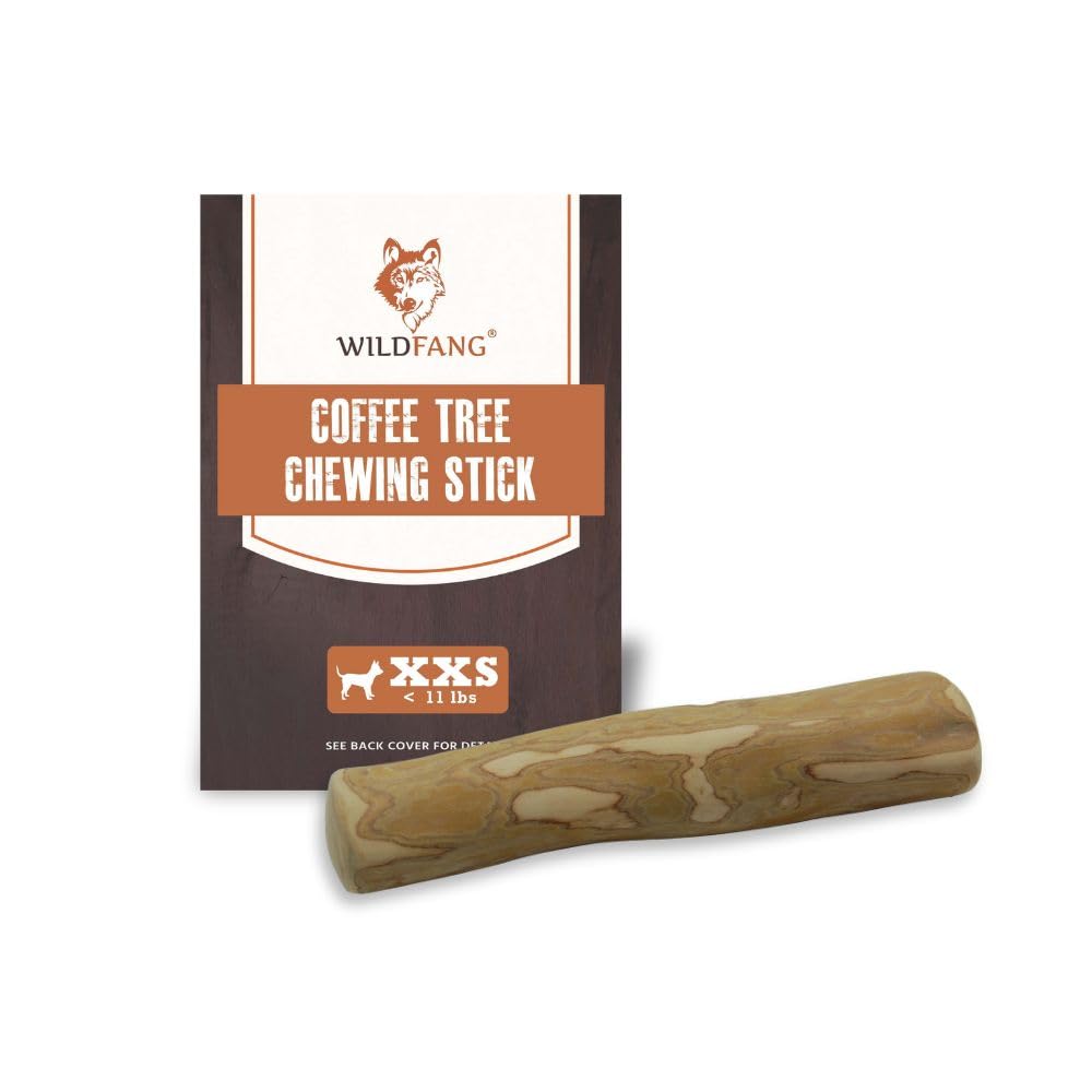 Wildfang Coffee Wood Dog Chew Stick - Natural Wood Toy for Dogs, Muscle Training, Size XXS